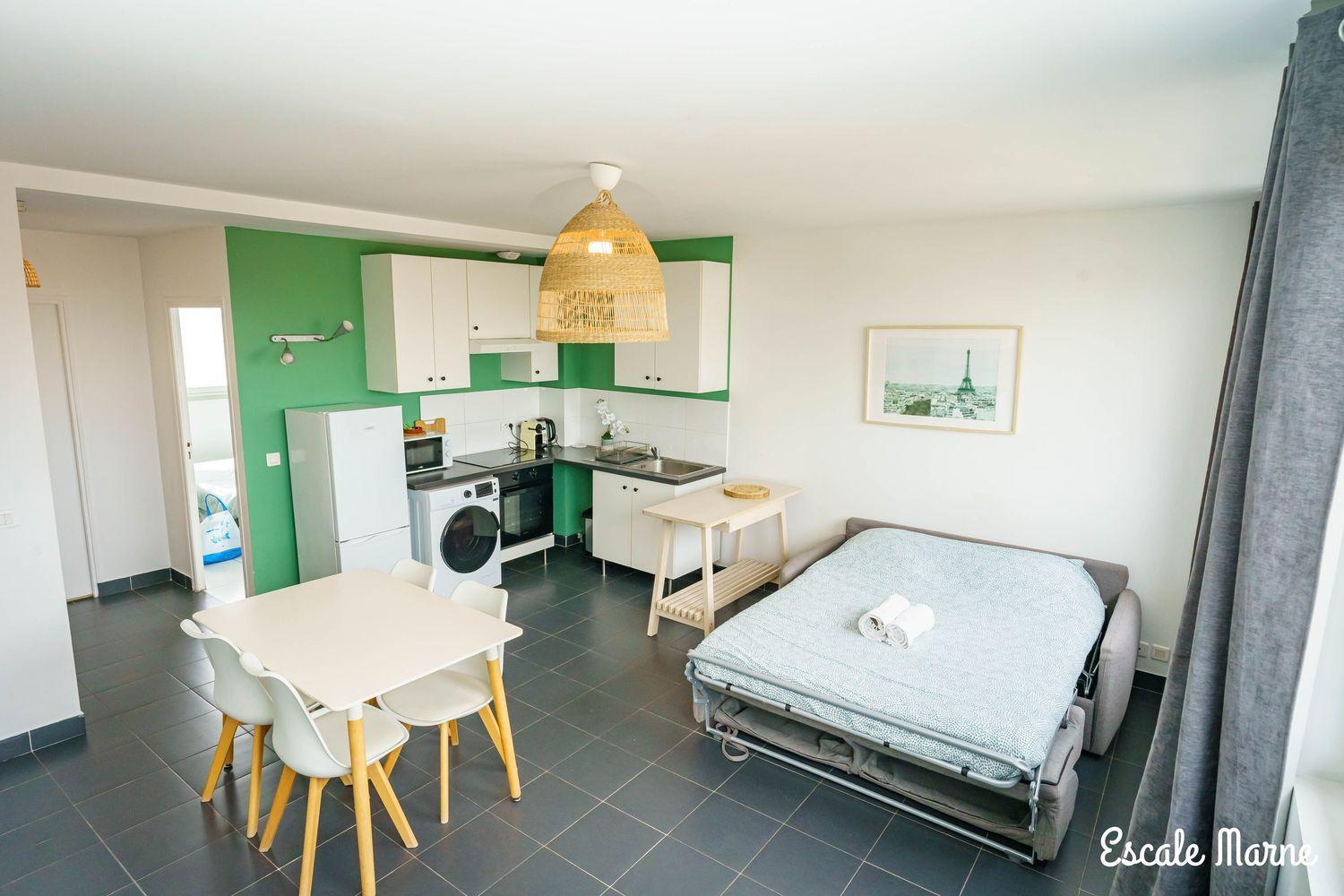 Escale-Marne Fr - 202 - Free Parking - Free Luggage Storage - All Equipped - Linen Included - Washing Machine - 10Mn Walk Metro 8 - Rer A - Panoramic View - From 1 To 14 Guests Maisons-Alfort Luaran gambar