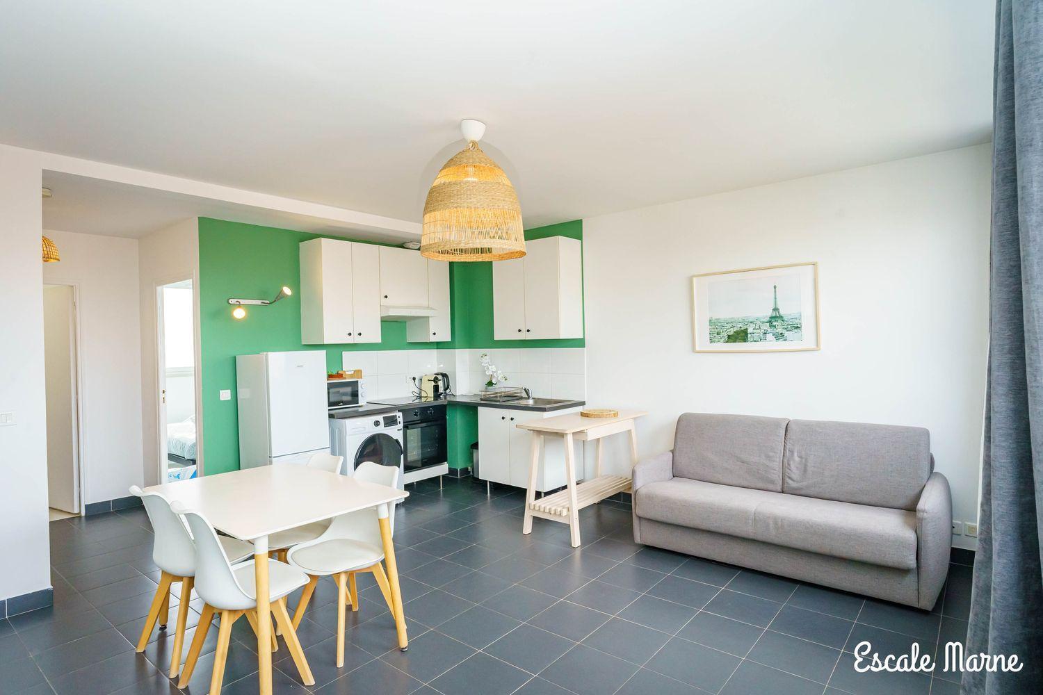 Escale-Marne Fr - 202 - Free Parking - Free Luggage Storage - All Equipped - Linen Included - Washing Machine - 10Mn Walk Metro 8 - Rer A - Panoramic View - From 1 To 14 Guests Maisons-Alfort Luaran gambar