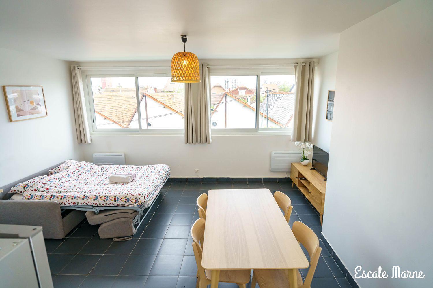 Escale-Marne Fr - 202 - Free Parking - Free Luggage Storage - All Equipped - Linen Included - Washing Machine - 10Mn Walk Metro 8 - Rer A - Panoramic View - From 1 To 14 Guests Maisons-Alfort Luaran gambar